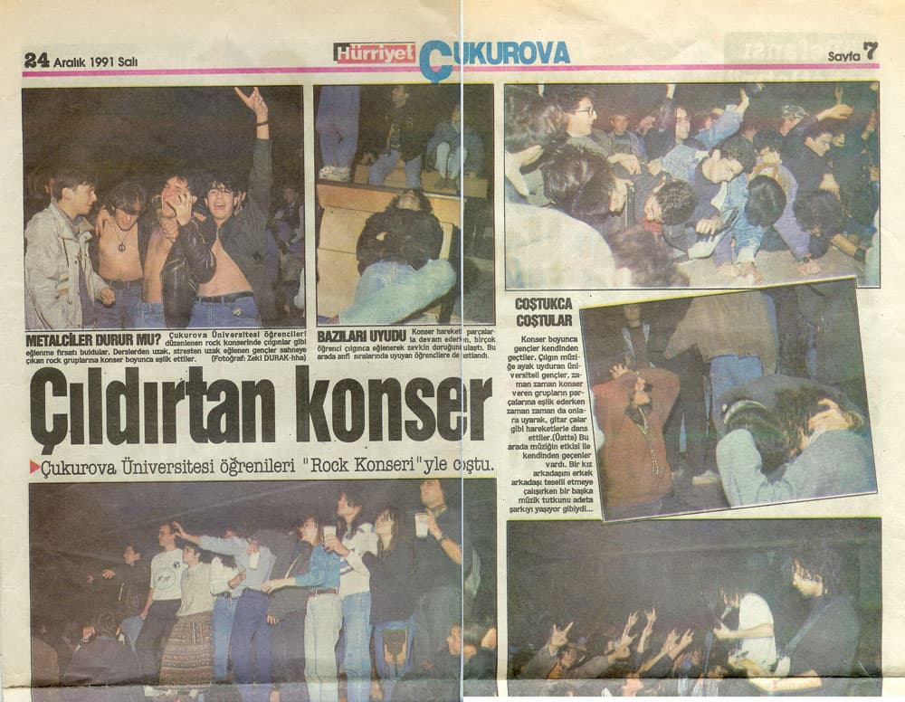 Hürriyet Çukurova | "Çıldırtan konser", 24.12.1991
