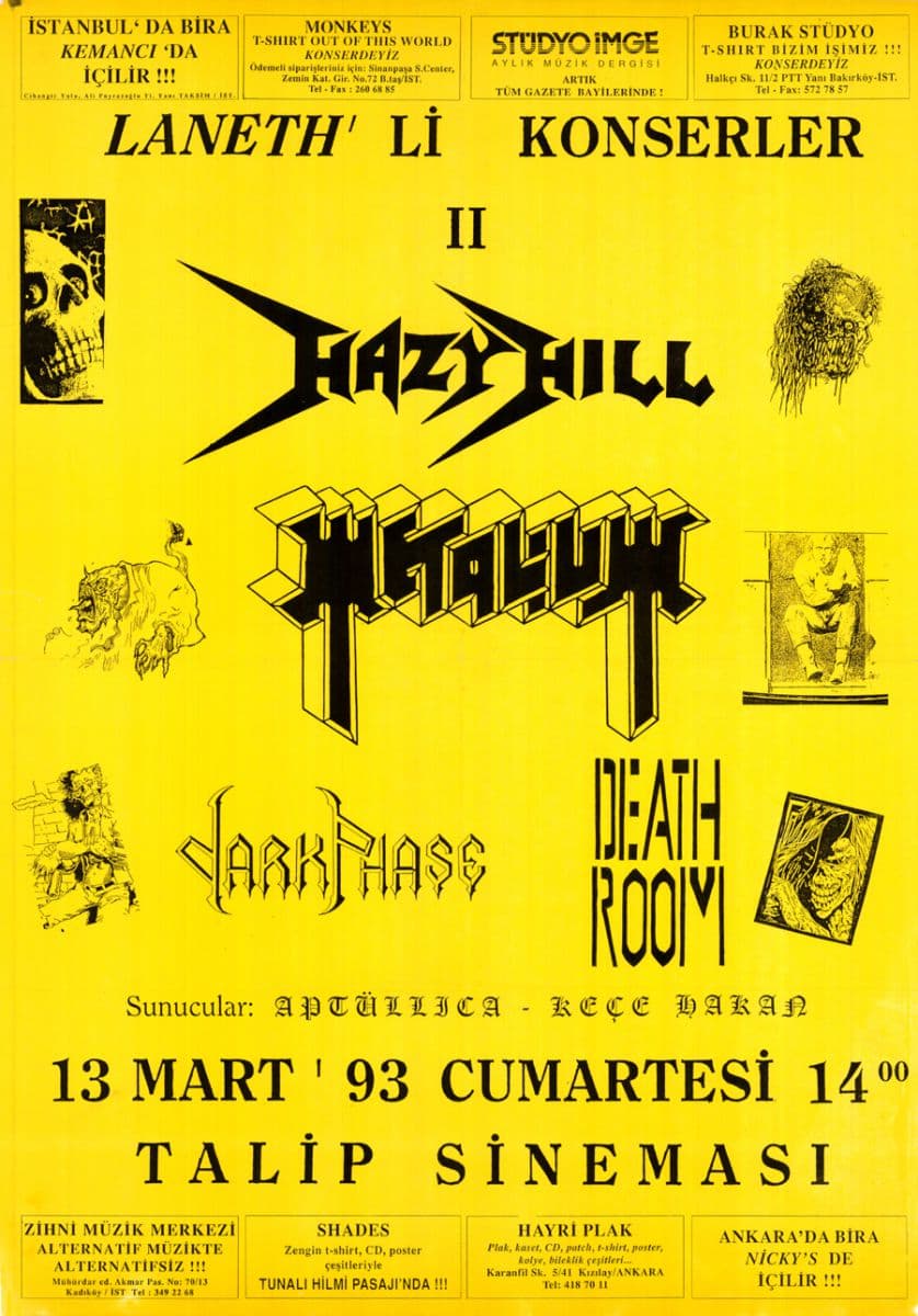 Lanethli Konserler II afişi, 13.03.1993