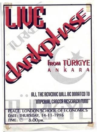 Londra yardım konseri afişi, 14.11.1996